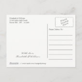 金ゴールド水玉模様 – 白と金ゴールド – 日付の保存 案内ポストカード (裏面)