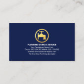 金ゴールド水管漏出フレーム 名刺 (裏面)