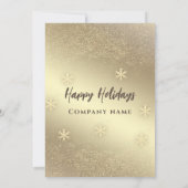 金ゴールド水色クリスマスツリー会社パーティー 招待状 (裏面)