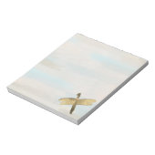 金ゴールド水色トンボ ノートパッド (回転)