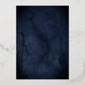 金ゴールド水色ネイビーフォイルバラ21st誕生日 箔招待状 (裏面)