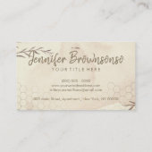 金ゴールド水色ハニカムミツバチ農場養蜂場 名刺 (裏面)