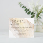 金ゴールド水色リハーサルディナーエンクロージャカード 招待状 (スタンド正面)