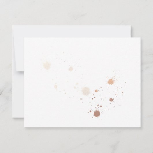 金ゴールド水色リハーサルディナーエンクロージャカード 招待状 (裏面)