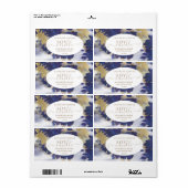 金ゴールド水色台紙しょうろうそくラベル ラベル (フルシート)