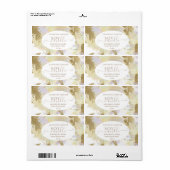 金ゴールド水色台紙しょうろうそくラベル ラベル (フルシート)