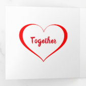 金ゴールド永遠に一緒にハート 三つ折りカード (内部最初)