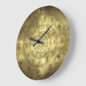 金ゴールド永遠の時計、スパイラルラージクロック ラージ壁時計 (傾斜)