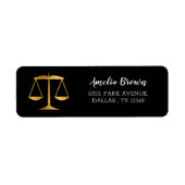 金ゴールド法はかりで測院科差出人住所ラベル ラベル (正面)