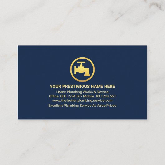 金ゴールド波の青いシェードレイヤ電気 名刺 (裏面)