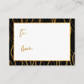 金ゴールド波形と手書きブラックディスプレイシャワー エンクロージャーカード (裏面)