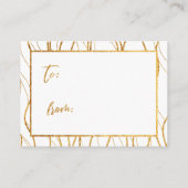 金ゴールド波形と手書きホワイトディスプレイシャワー エンクロージャーカード (裏面)