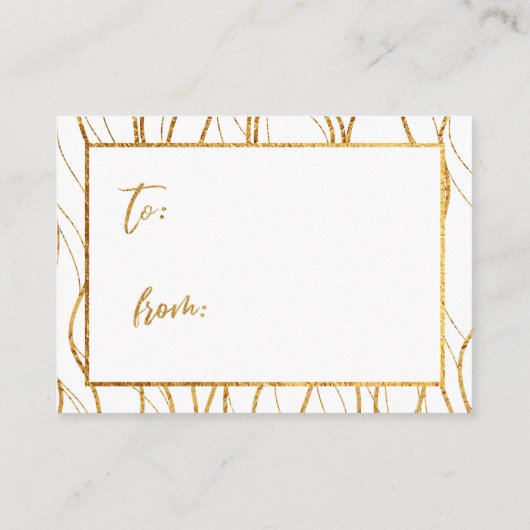 金ゴールド波形と手書きホワイトディスプレイシャワー エンクロージャーカード (裏面)