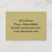 金ゴールド波形オンブラックレザービジネスカード 名刺 (裏面)