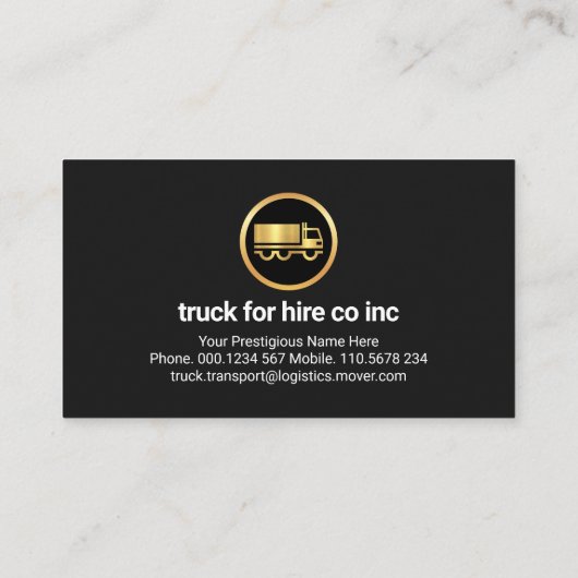 金ゴールド波形タブ層トラック 名刺 (裏面)