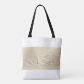 金ゴールド波形豪華な金色の線状の飾り トートバッグ (裏面)