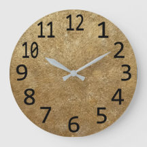 金ゴールド波紋円形模様金属ルッククロック