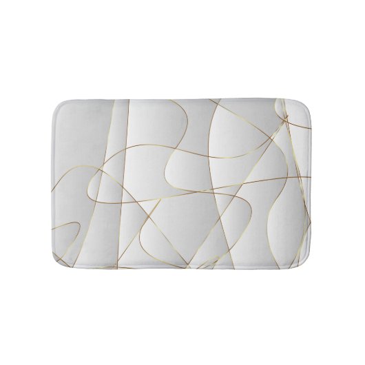 金ゴールド波線 バスマット (正面)