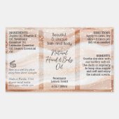 金ゴールド波製品ラベル4oz油スポイトまたはボトル 長方形シール (正面)