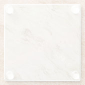 金ゴールド波:抽象芸術大理石 ガラスコースター (裏面)