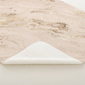 金ゴールド波：抽象芸術大理石 シェルパブランケット (3/4)