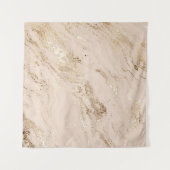 金ゴールド波：抽象芸術大理石 タペストリー (正面(横))