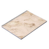 金ゴールド波：抽象芸術大理石 ノートブック (左側)