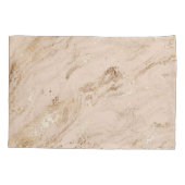 金ゴールド波:抽象芸術大理石 枕カバー (裏面)