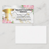 金ゴールド洗浄スプレー |花 | Soap Suds 名刺 (正面/裏面)