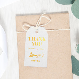 金ゴールド洗礼 ギフトタグ