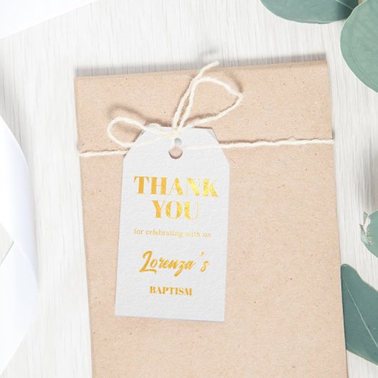 金ゴールド洗礼 ギフトタグ