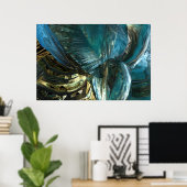 金ゴールド流 ポスター (ホームオフィス)