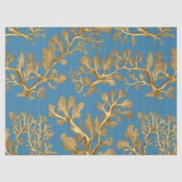 金ゴールド海藻オンアクアブルーティッシュペーパー 薄葉紙