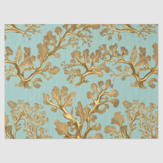 金ゴールド海藻オンシーフオムグリーンティッシュペーパー 薄葉紙 (正面)