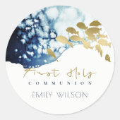 金ゴールド海軍の水中海魚の最初の聖餐会 ラウンドシール (正面)