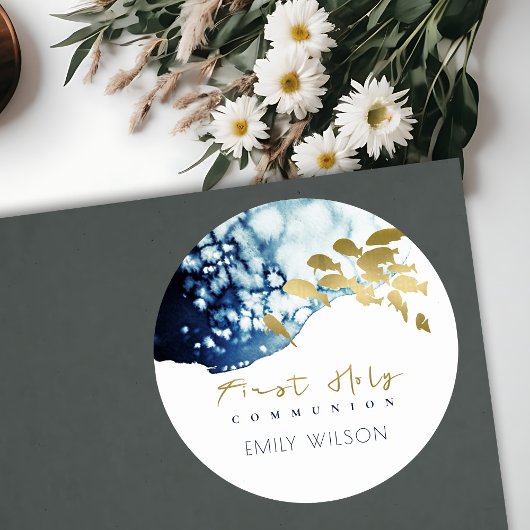 金ゴールド海軍の水中海魚の最初の聖餐会 ラウンドシール