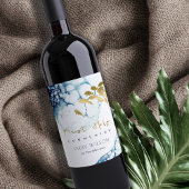 金ゴールド海軍の水中海魚の最初の聖餐会 ワインラベル