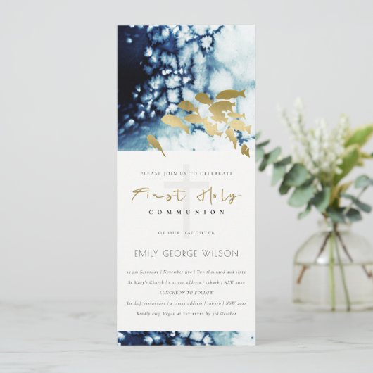 金ゴールド海軍の水中海魚の最初の聖餐会 招待状 (スタンド正面)