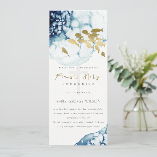 金ゴールド海軍の水中海魚の最初の聖餐会 招待状 (スタンド正面)