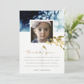 金ゴールド海軍の水中魚の写真神聖な聖餐会 サンキューカード (スタンド正面)