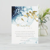 金ゴールド海軍の水中魚の赤ちゃんシャワ感謝していー 招待状 (スタンド正面)