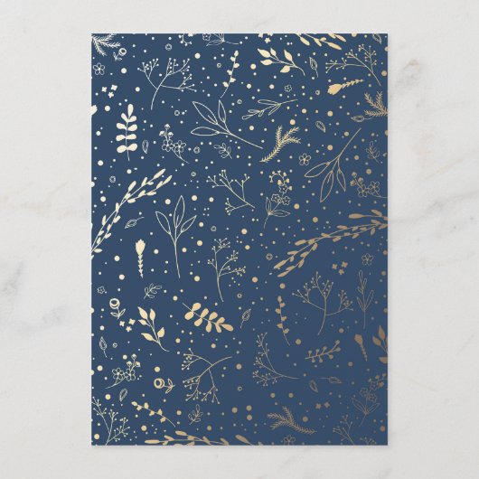 金ゴールド海軍フローラリース結婚詳細 エンクロージャーカード (裏面)