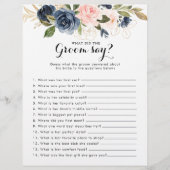 金ゴールド海軍ブライダルシャワー新郎は何と言った (正面)