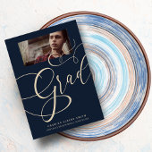 金ゴールド海軍モダンタイポグラフィ大学院写真研究科 招待状