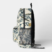 金ゴールド海軍ヴィンテージ植物学 プリントバックパック (右)