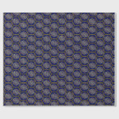 金ゴールド海軍八角エレガント語 ラッピングペーパー (フラット)