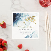 金ゴールド海軍水中魚第1聖餐式 スタンダードカクテルナプキン (インサイチュ)