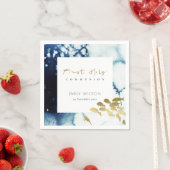 金ゴールド海軍水中魚第1聖餐式 スタンダードカクテルナプキン (インサイチュ)