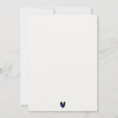 金ゴールド海軍水中魚聖餐式招待状 サンキューカード (裏面)