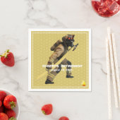 金ゴールド消防士退職 スタンダードカクテルナプキン (インサイチュ)